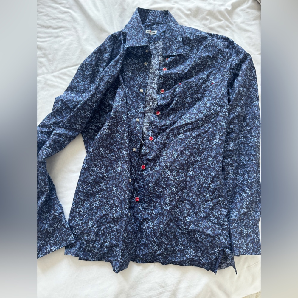 Kiton men’s floral button up.